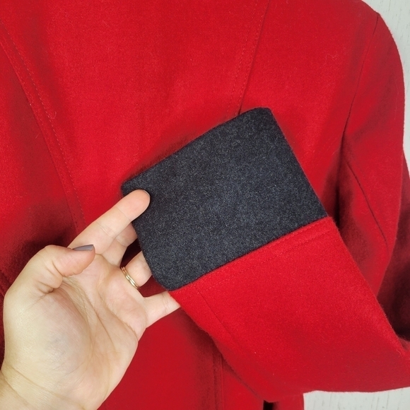 NAUTICA red Wool boend peacoat medium - Picture 6 of 10